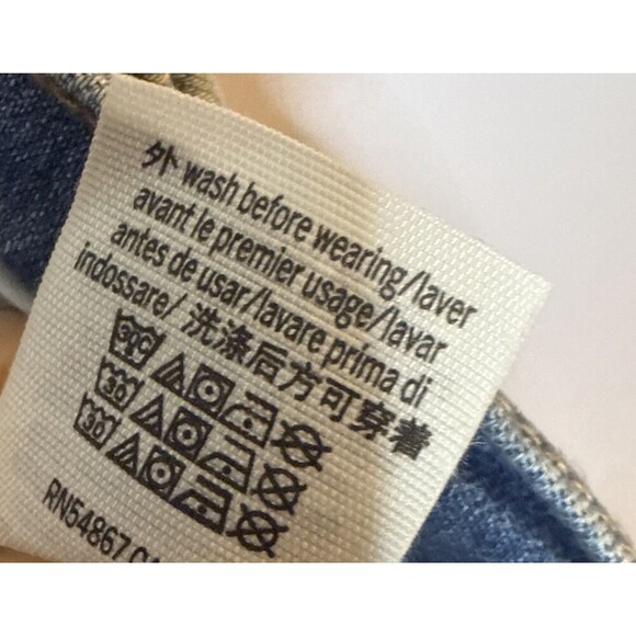 Pink Victoria Secret High‎ Waisted Cut off Shorts Womens 10 Blue Denim Frayed - Picture 10 of 11